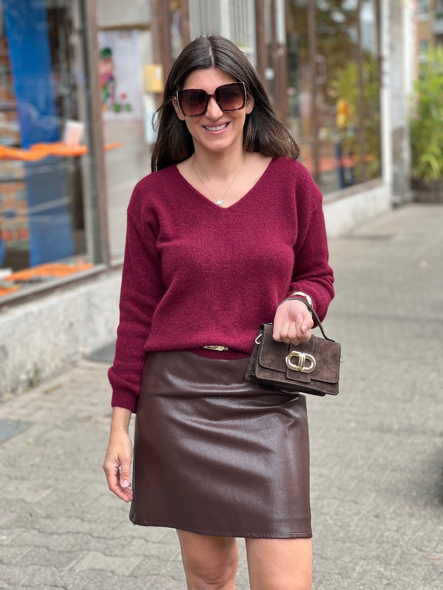 Pullover Babyalpaca V-Ausschnitt Basic No129 concept store Duesseldorf