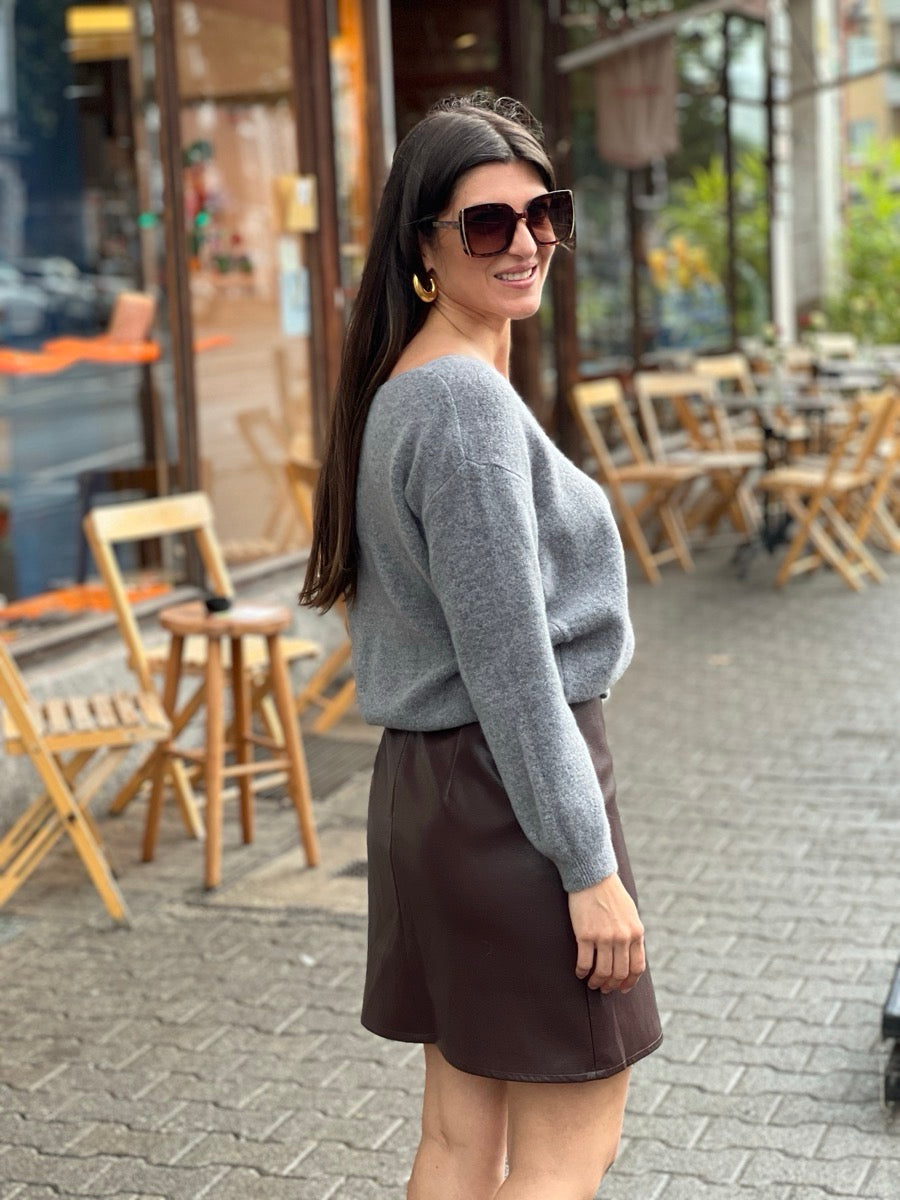 Pullover Babyalpaca V-Ausschnitt Basic No129 concept store Duesseldorf