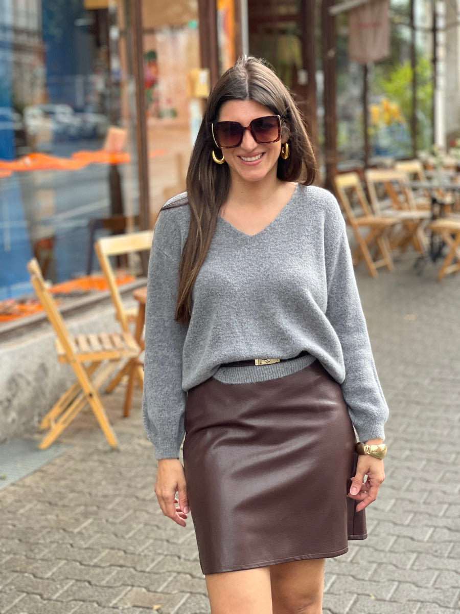 Pullover Babyalpaca V-Ausschnitt Basic No129 concept store Duesseldorf