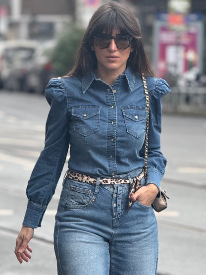 Fracomina Bluse Denim stonebleached