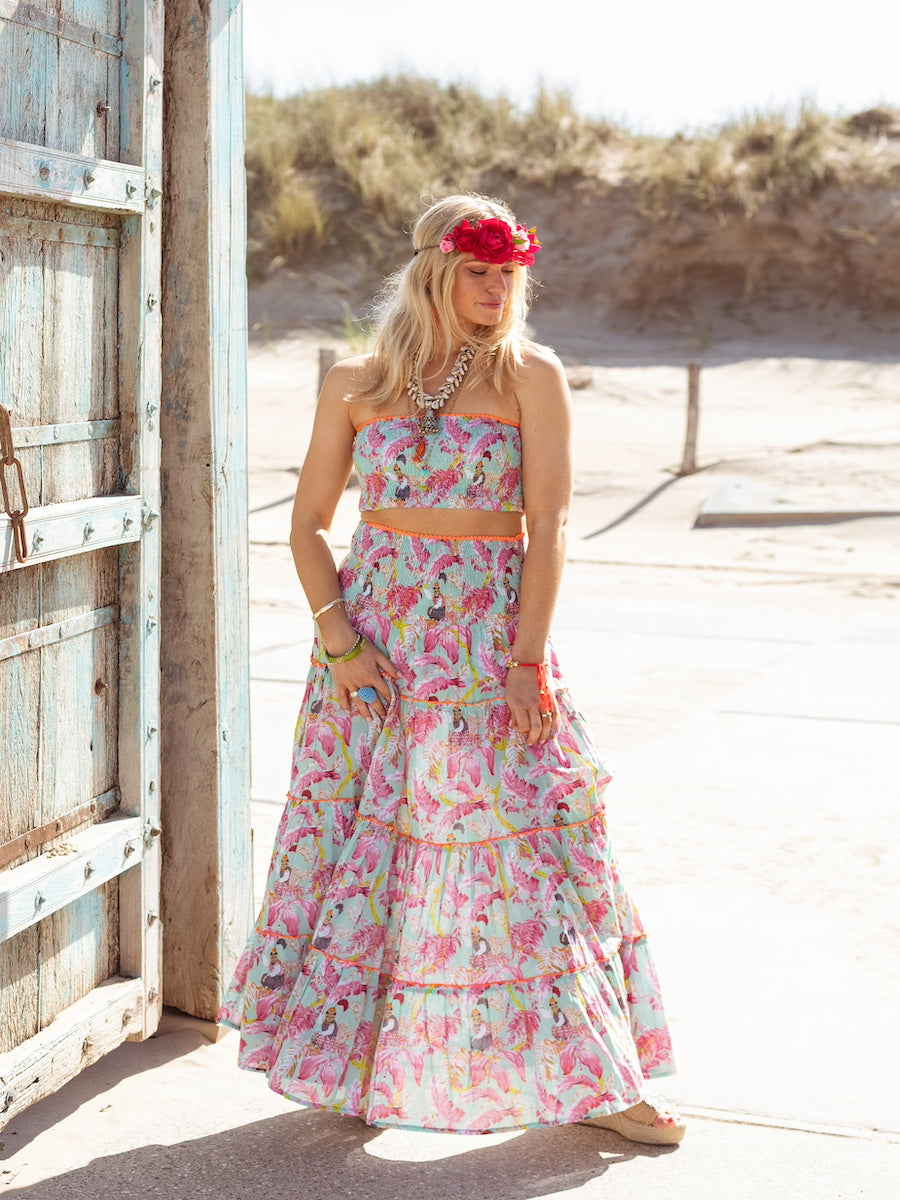 Marisol Bohemian retailer Multicolor Cotton Maxi Dress