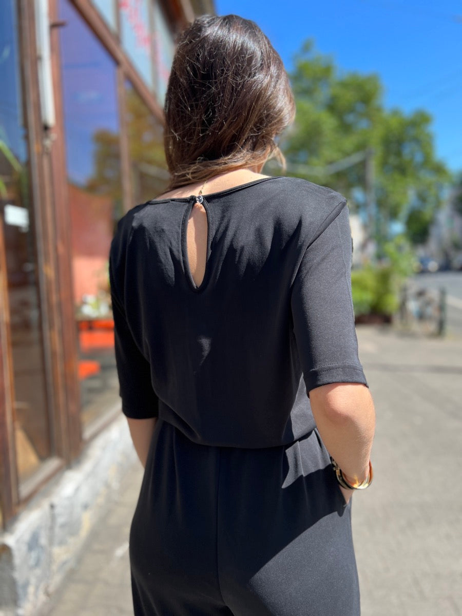 Black jumpsuit in store on sale